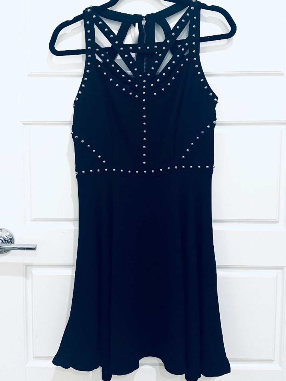 GREYLIN BLACK STUDDED DRESS SMALL NWOT